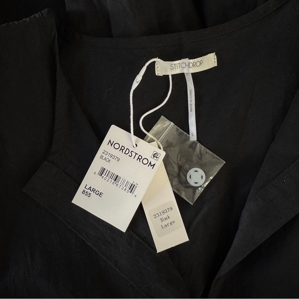 NEW WITH TAGS! Black Tiered Cotton Maxi Dress by Stitchdrop from Nordstrom - Picture 9 of 10